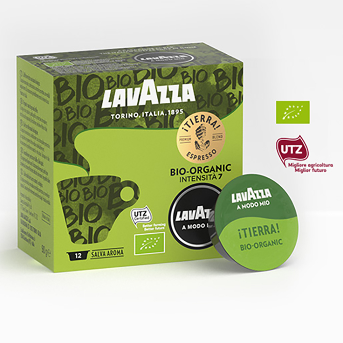 AMM8882 Tierra Intenso A Modo Mio Lavazza kaffekapsler - Pakke med 12 kapsler